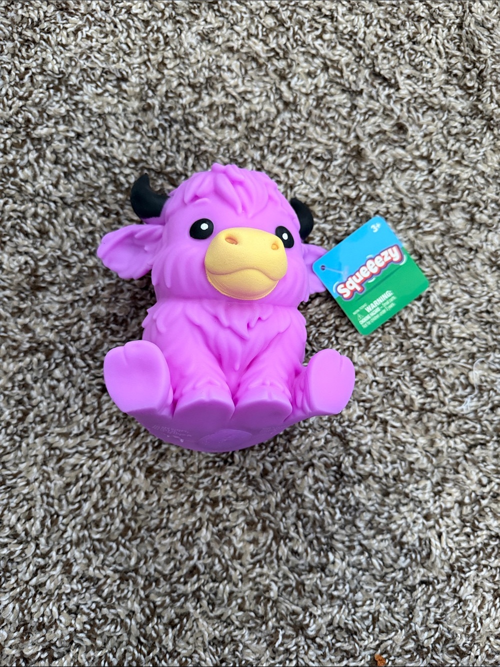 Purple highland cow Squishy Toy